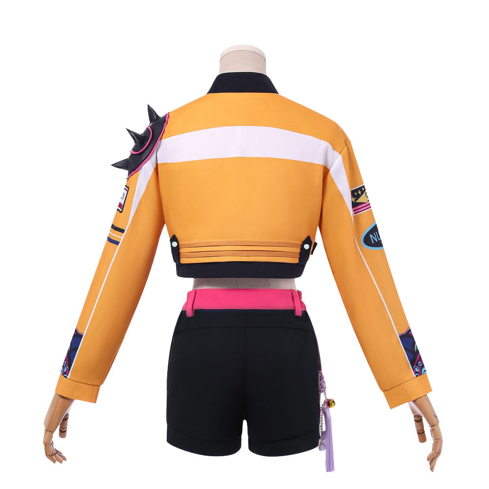 KPop Demon Hunters Rumi Costume Yellow Jacket Shorts Deluxe Full Set