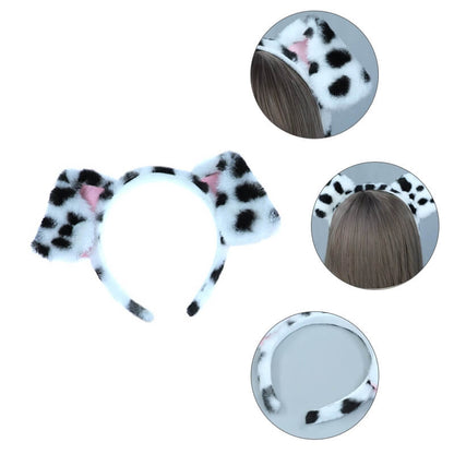 Girls Head Band with Dog Ears Women Fluffy Hair Band Soft Hair Ties